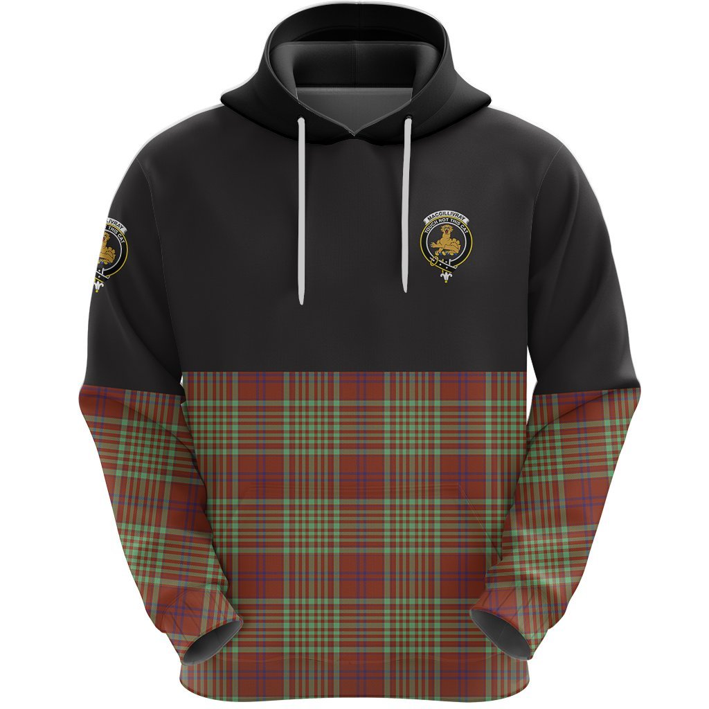 MacGillivray Hunting Ancient Clan Half Of Tartan Hoodie