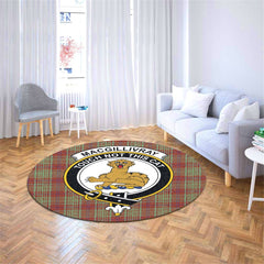 MacGillivray Hunting Ancient Tartan Crest Round Rug