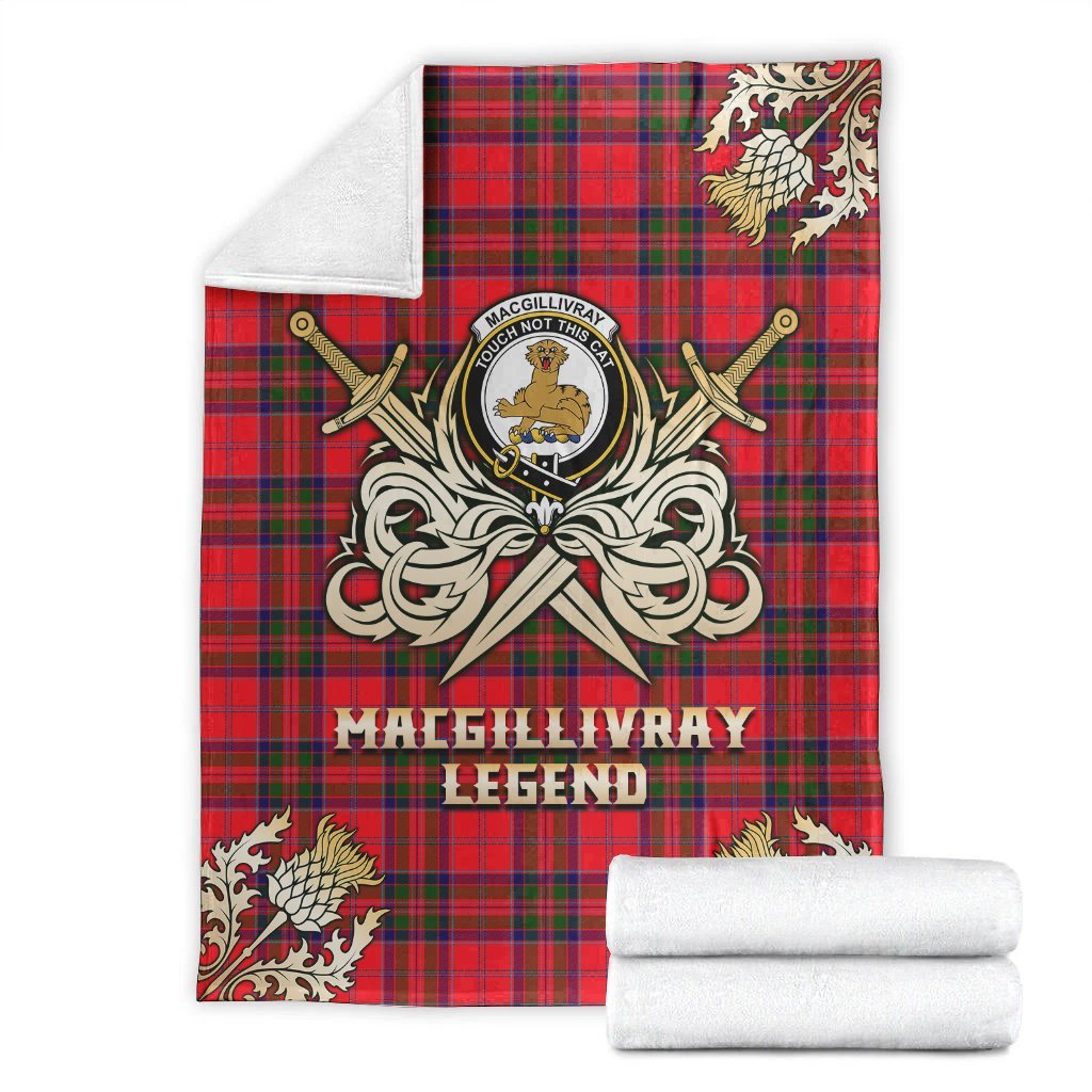 MacGillivray Modern Tartan Gold Courage Symbol Blanket