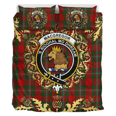 MacGregor Tartan Crest Bedding Set - Golden Thistle Style