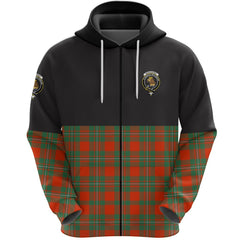 MacGregor Ancient Clan Half Of Tartan Zipper Hoodie