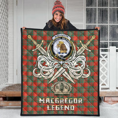 MacGregor Ancient Tartan Crest Legend Gold Royal Premium Quilt