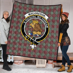 Macgregor Hunting Ancient Tartan Crest Quilt