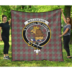 Macgregor Hunting Ancient Tartan Crest Quilt