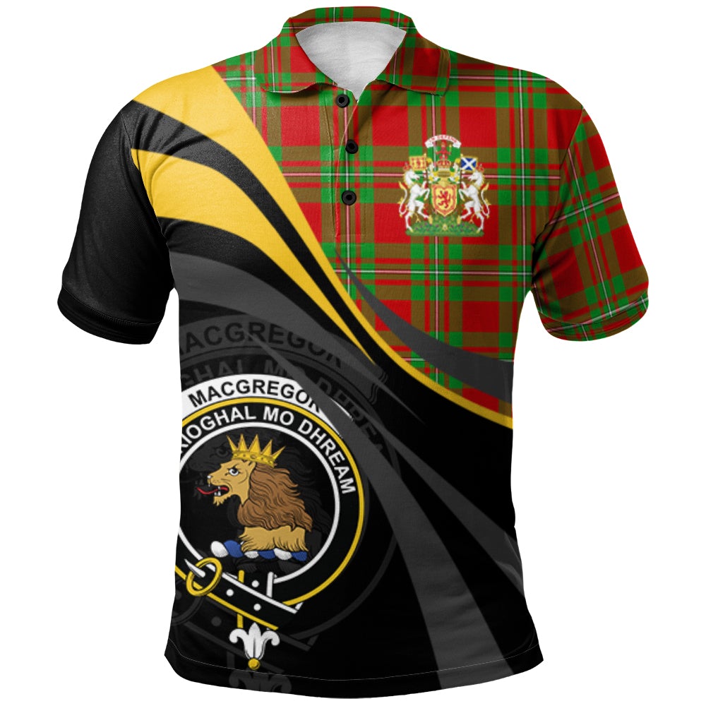 MacGregor Modern Tartan Polo Shirt - Royal Coat Of Arms Style