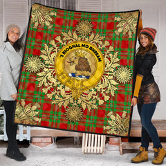 MacGregor Modern Tartan Crest Premium Quilt - Gold Thistle Style