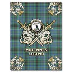 MacInnes Ancient Tartan Gold Courage Symbol Blanket