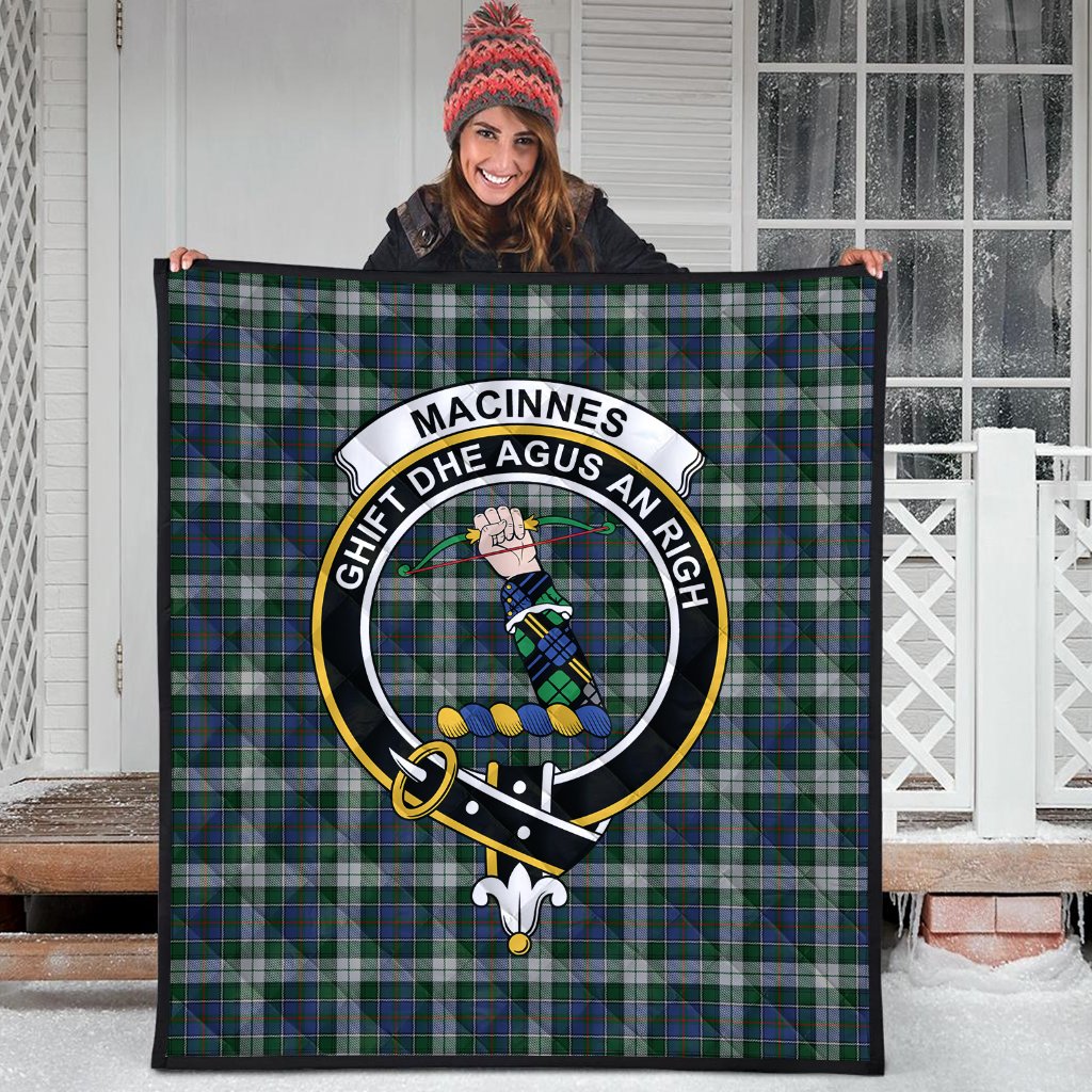 MacInnes Dress Tartan Crest Quilt