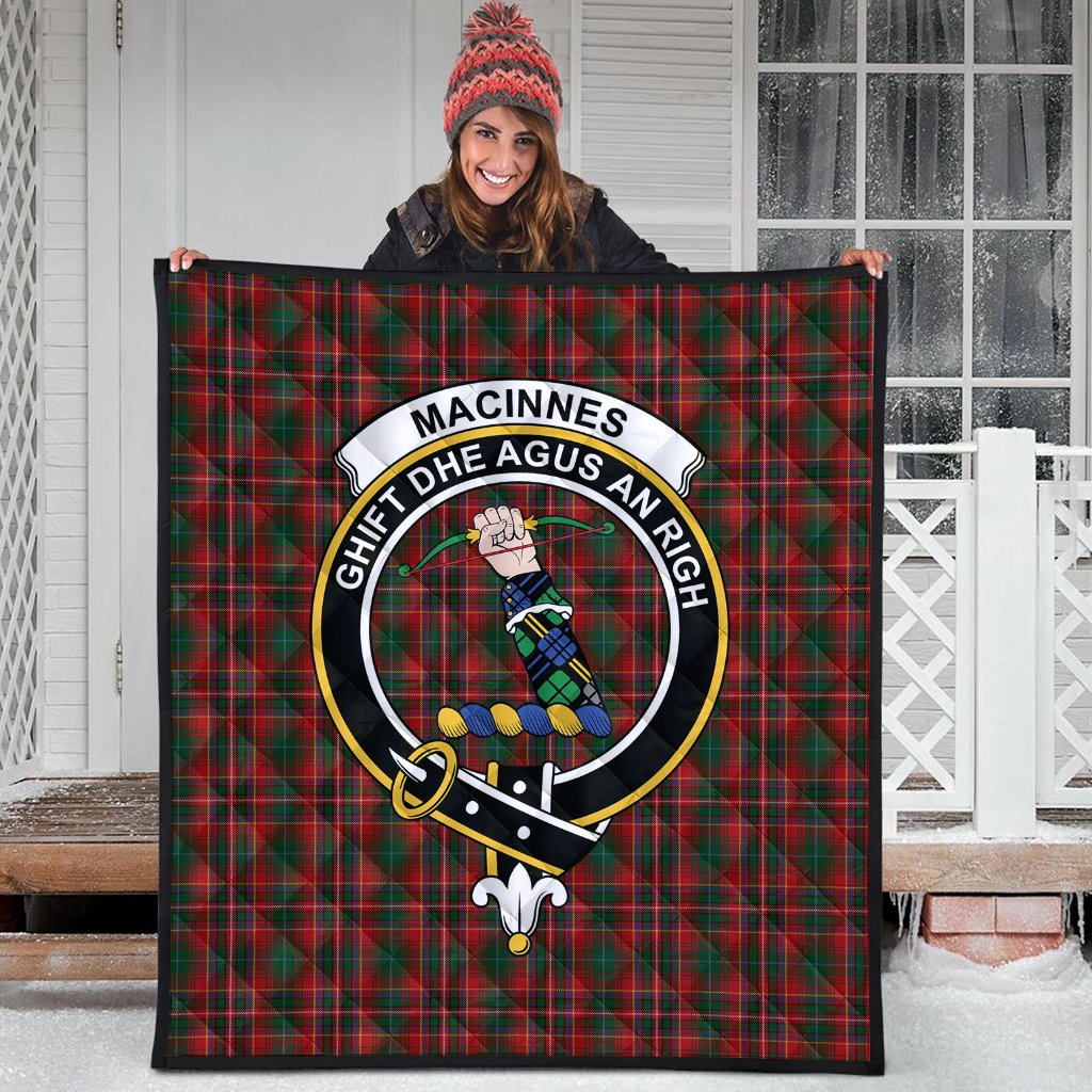 MacInnes Hastie Tartan Crest Quilt