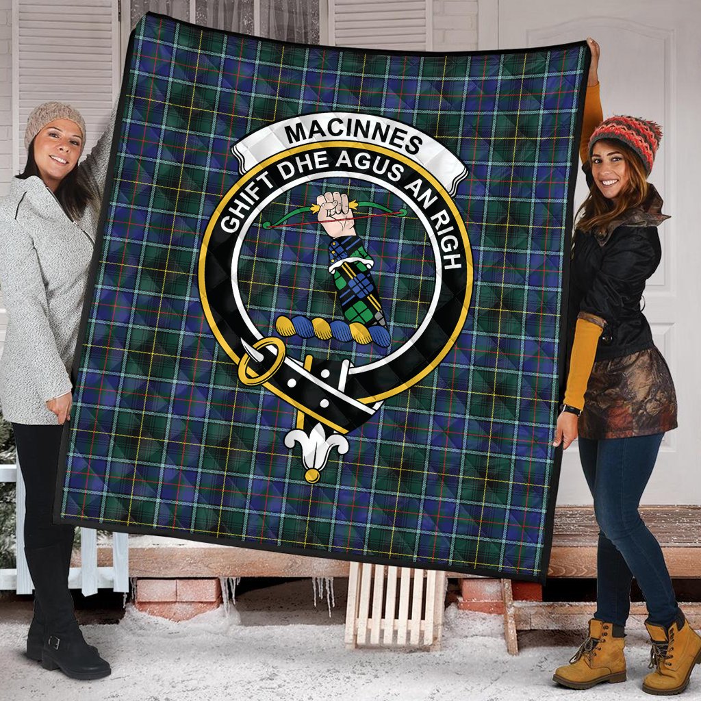 MacInnes Modern Tartan Crest Quilt