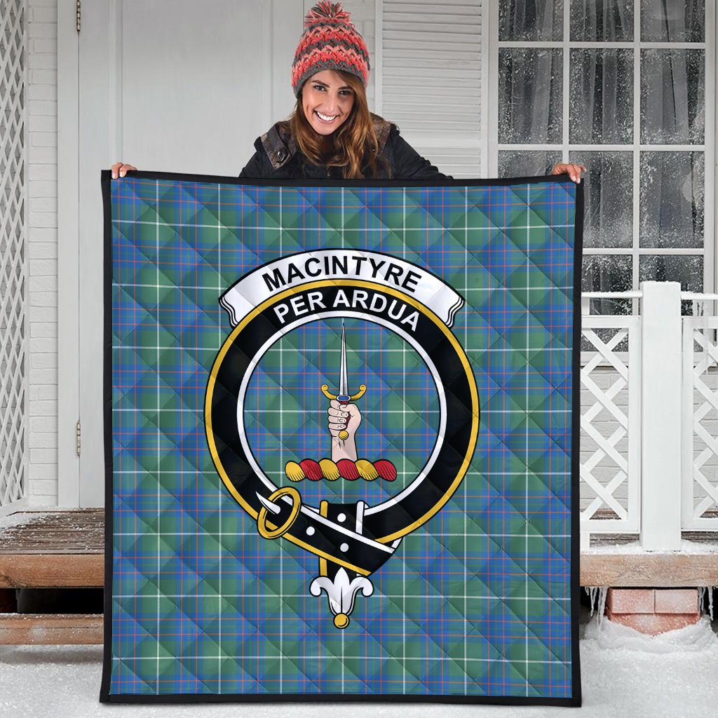 MacIntyre Hunting Ancient Tartan Crest Quilt