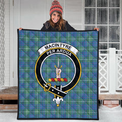MacIntyre Hunting Ancient Tartan Crest Quilt