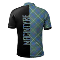 MacIntyre Hunting Ancient Tartan Polo Shirt Half of Me - Cross Style