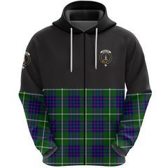 MacIntyre Hunting Modern Clan Half Of Tartan Zipper Hoodie