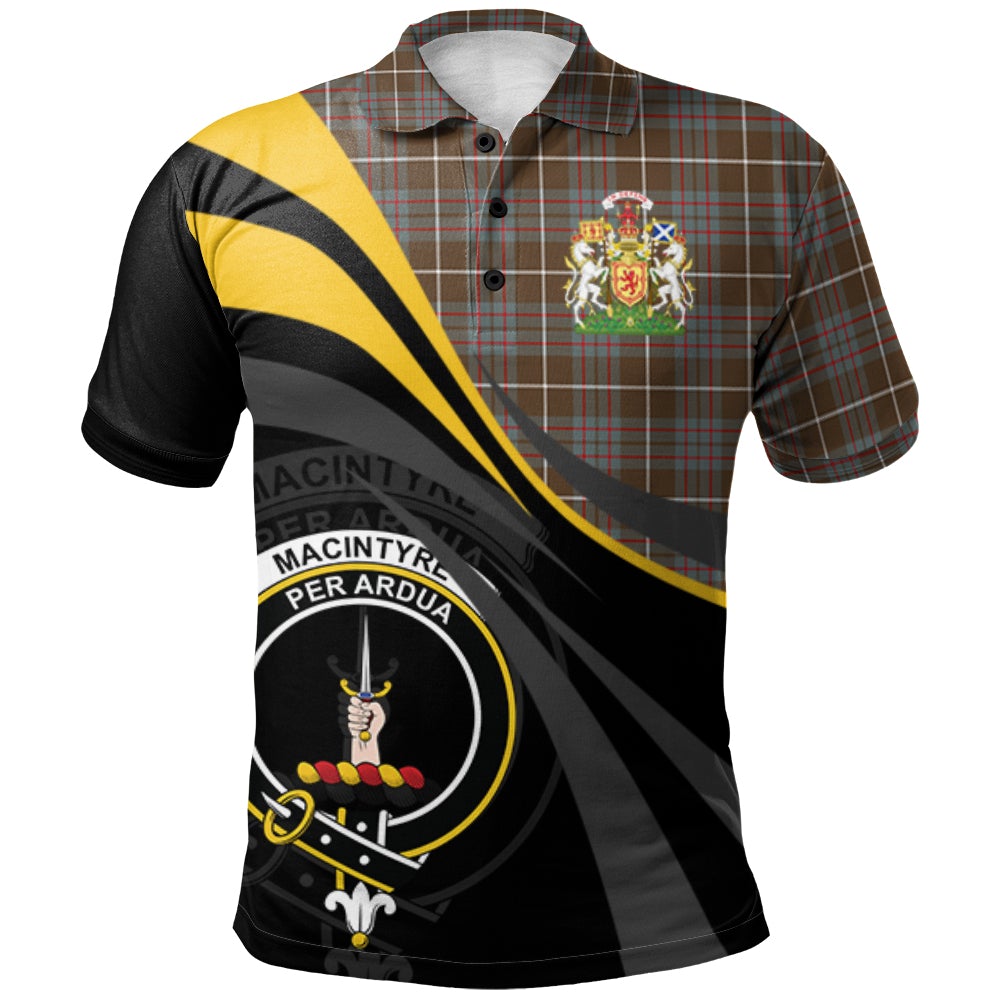 MacIntyre Hunting Weathered Tartan Polo Shirt - Royal Coat Of Arms Style