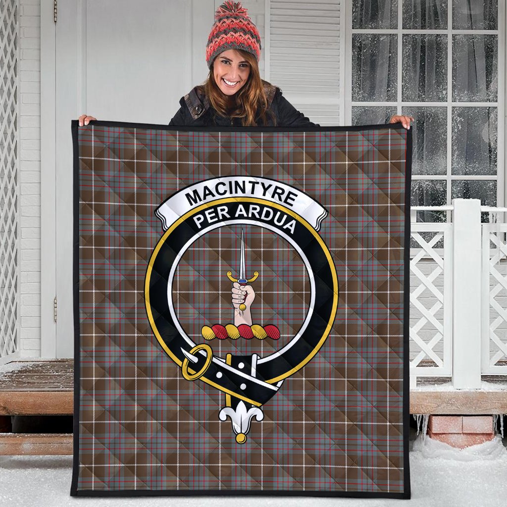 MacIntyre Hunting Weathered Tartan Crest Quilt