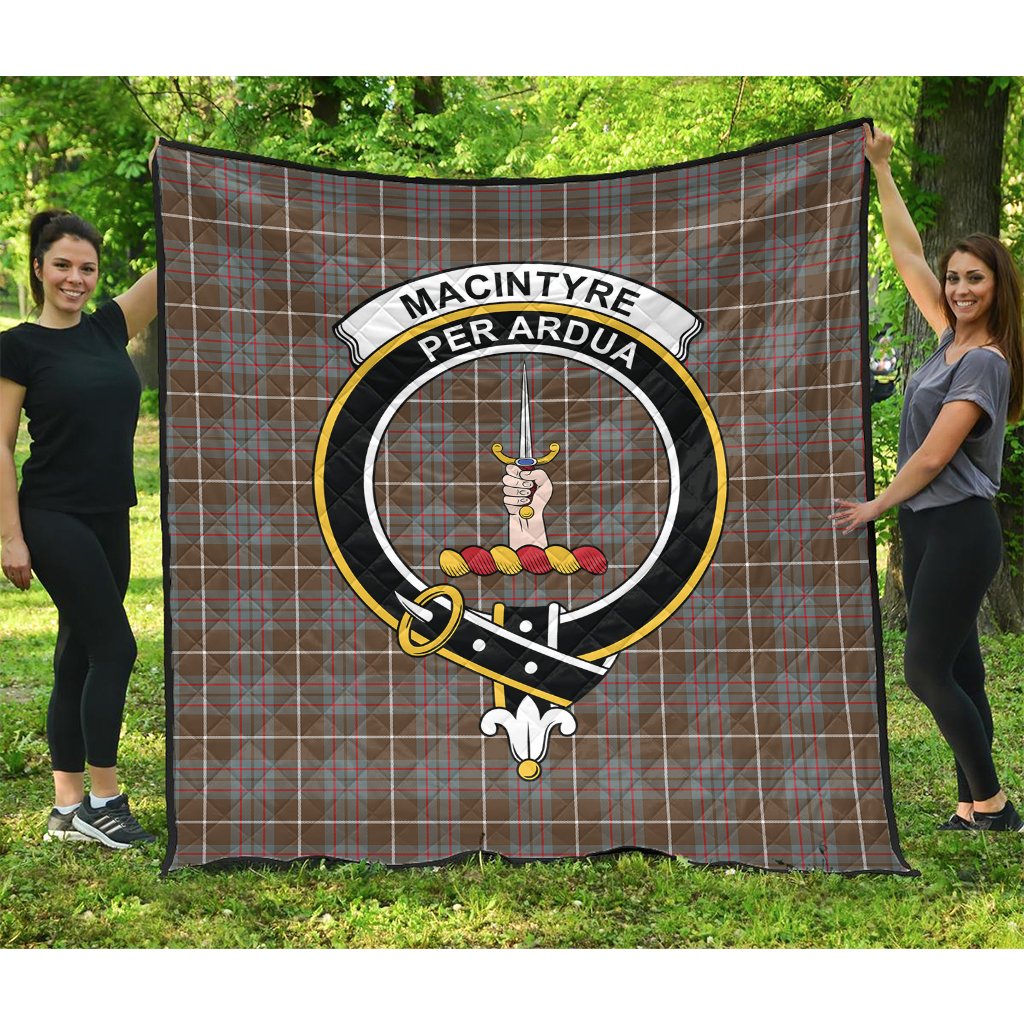 MacIntyre Hunting Weathered Tartan Crest Quilt