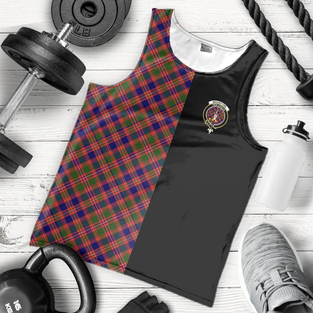 MacIntyre Modern Tartan Crest Men's Tank Top - Cross Style