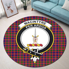 MacIntyre Modern Tartan Crest Round Rug