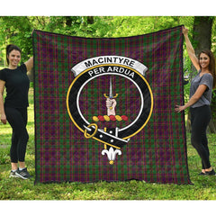 MacIntyre and Glenorchy Tartan Crest Quilt