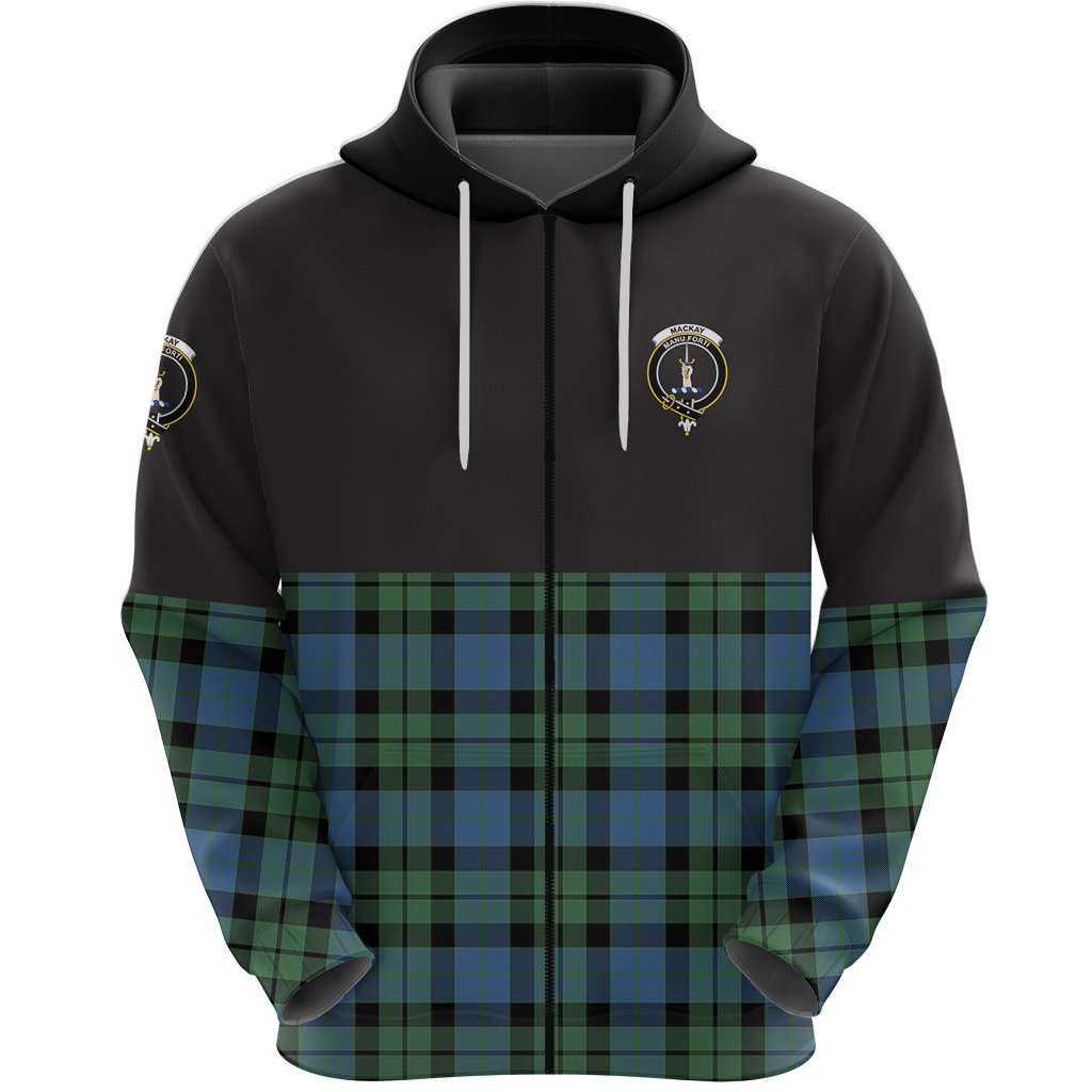MacKay Ancient Clan Half Of Tartan Zipper Hoodie