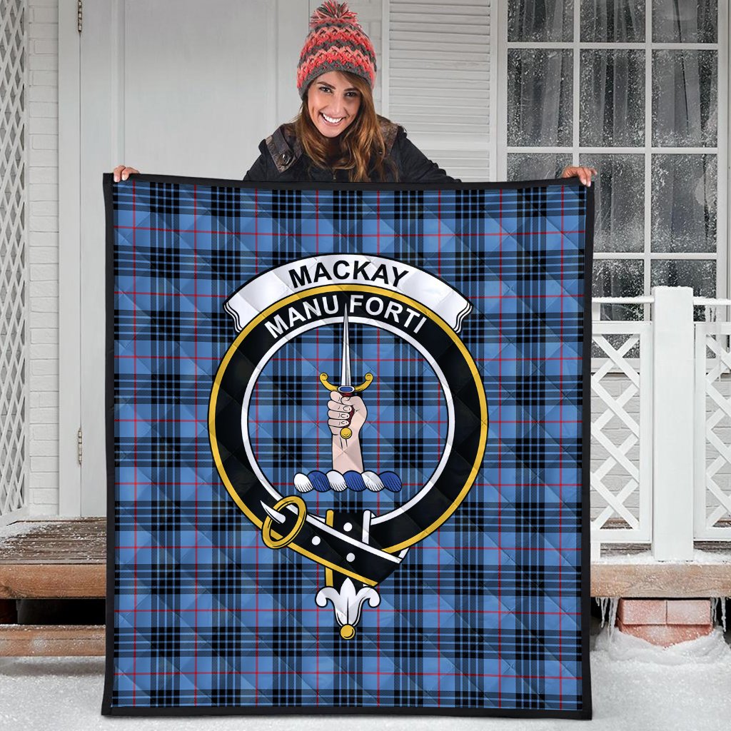 MacKay Blue Tartan Crest Quilt