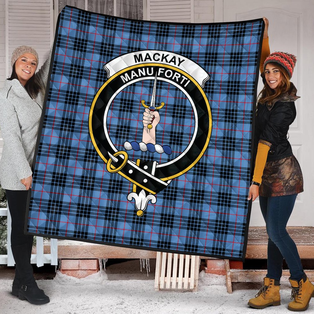 MacKay Blue Tartan Crest Quilt