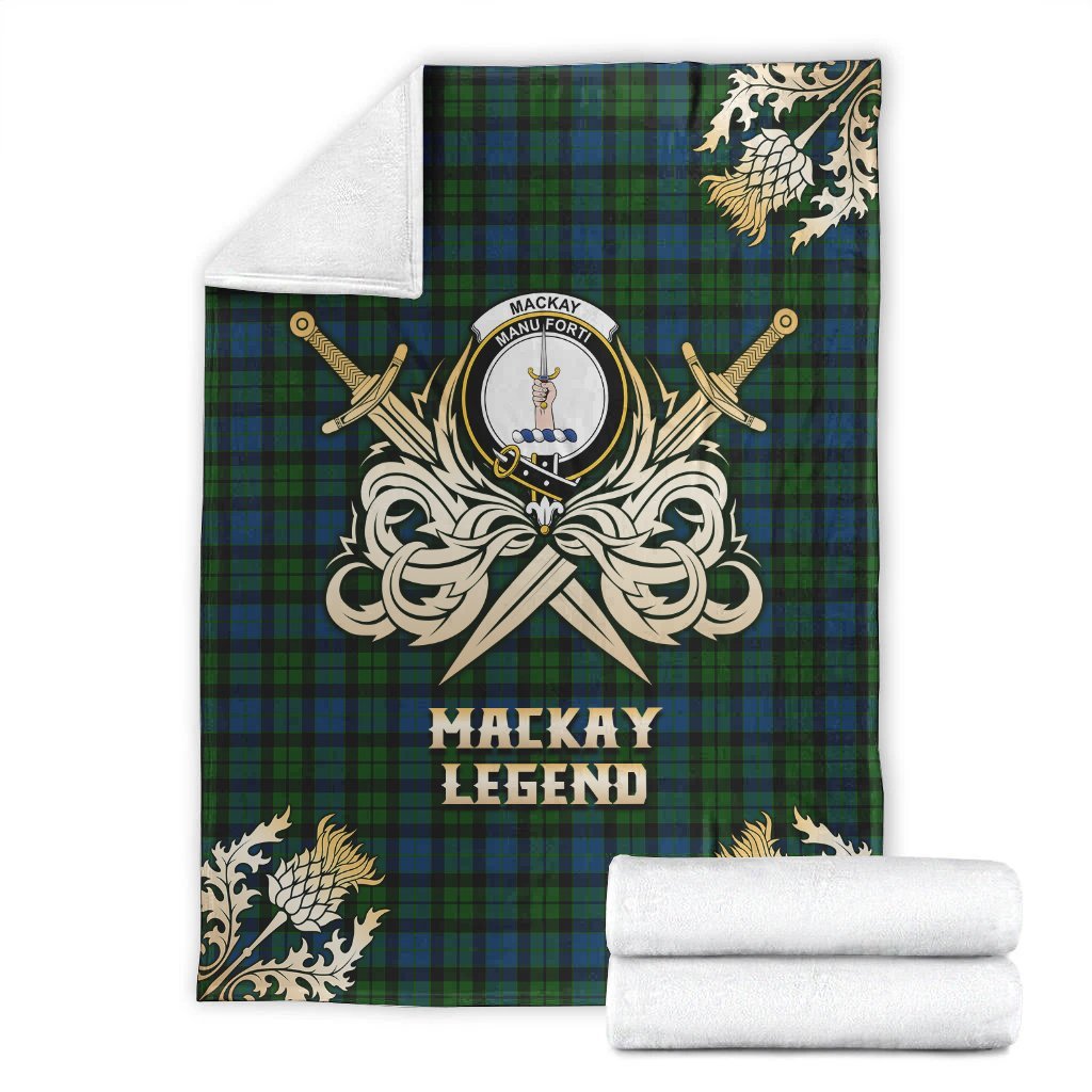 MacKay Modern Tartan Gold Courage Symbol Blanket