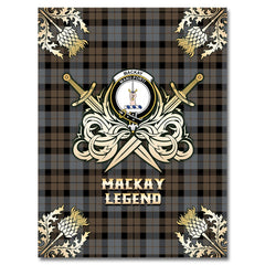 MacKay Weathered Tartan Gold Courage Symbol Blanket
