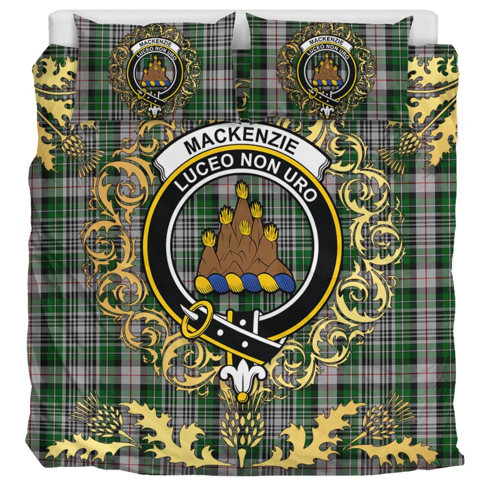 MacKenzie Hastie Tartan Crest Bedding Set - Golden Thistle Style