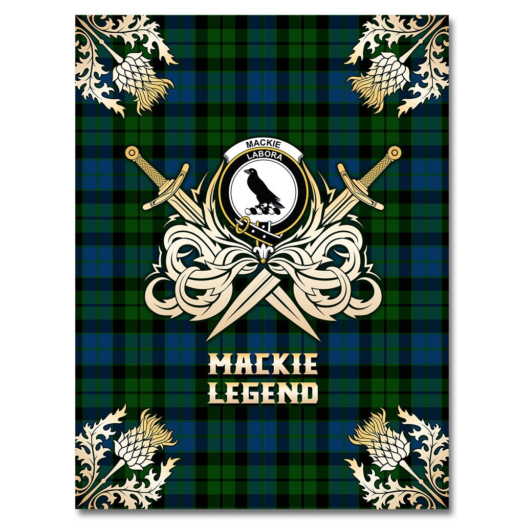 MacKie Tartan Gold Courage Symbol Blanket