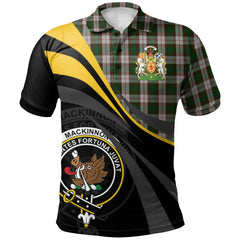 MacKinnon Dress Tartan Polo Shirt - Royal Coat Of Arms Style