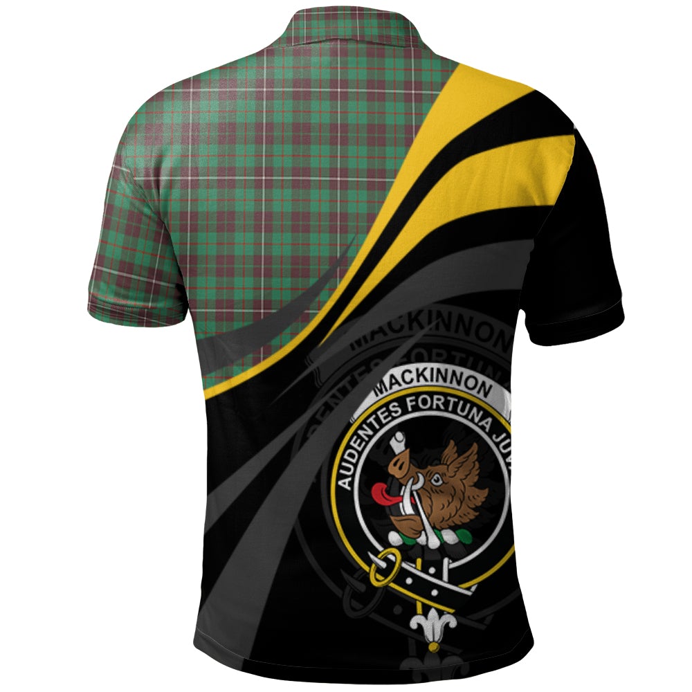 MacKinnon Hunting Ancient Tartan Polo Shirt - Royal Coat Of Arms Style