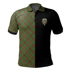 MacKinnon Hunting Modern Tartan Polo Shirt Half of Me - Cross Style
