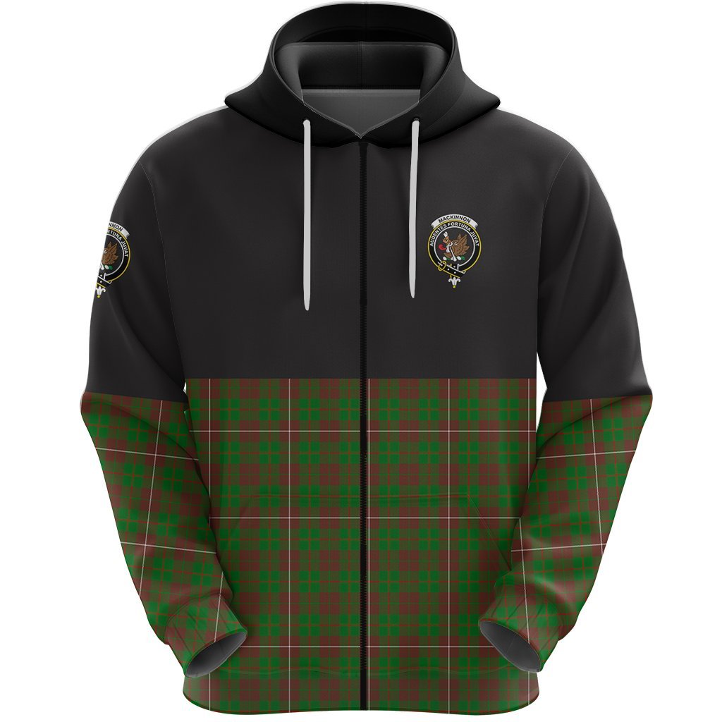 MacKinnon Hunting Modern Clan Half Of Tartan Zipper Hoodie