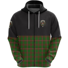 MacKinnon Hunting Modern Clan Half Of Tartan Zipper Hoodie