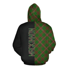 MacKinnon Hunting Modern Tartan Hoodie Half of Me - Cross Style