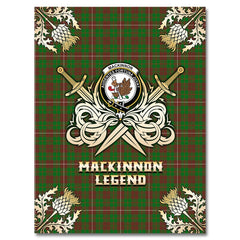 MacKinnon Hunting Modern Tartan Gold Courage Symbol Blanket