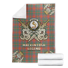 MacKintosh Ancient Tartan Gold Courage Symbol Blanket