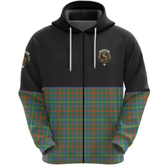 MacKintosh Hunting Ancient Clan Half Of Tartan Zipper Hoodie