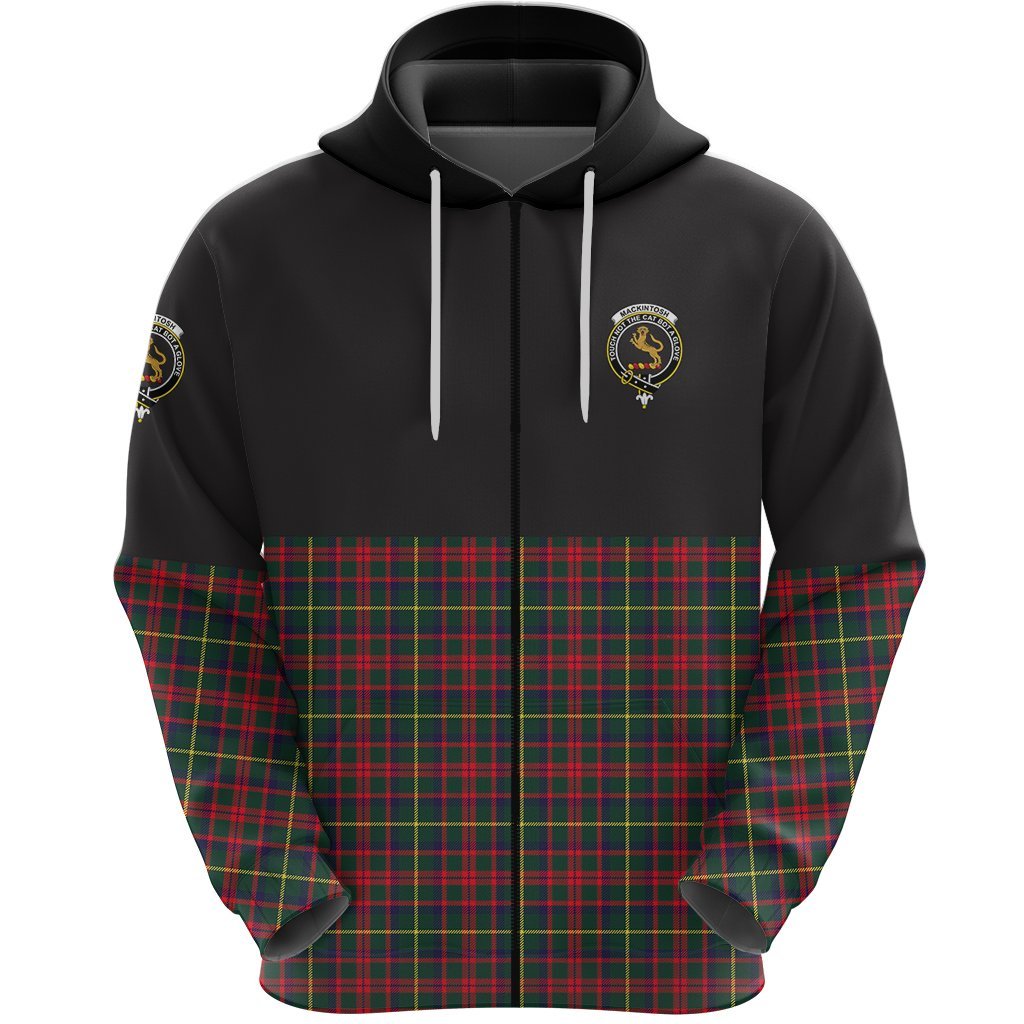 MacKintosh Hunting Modern Clan Half Of Tartan Zipper Hoodie