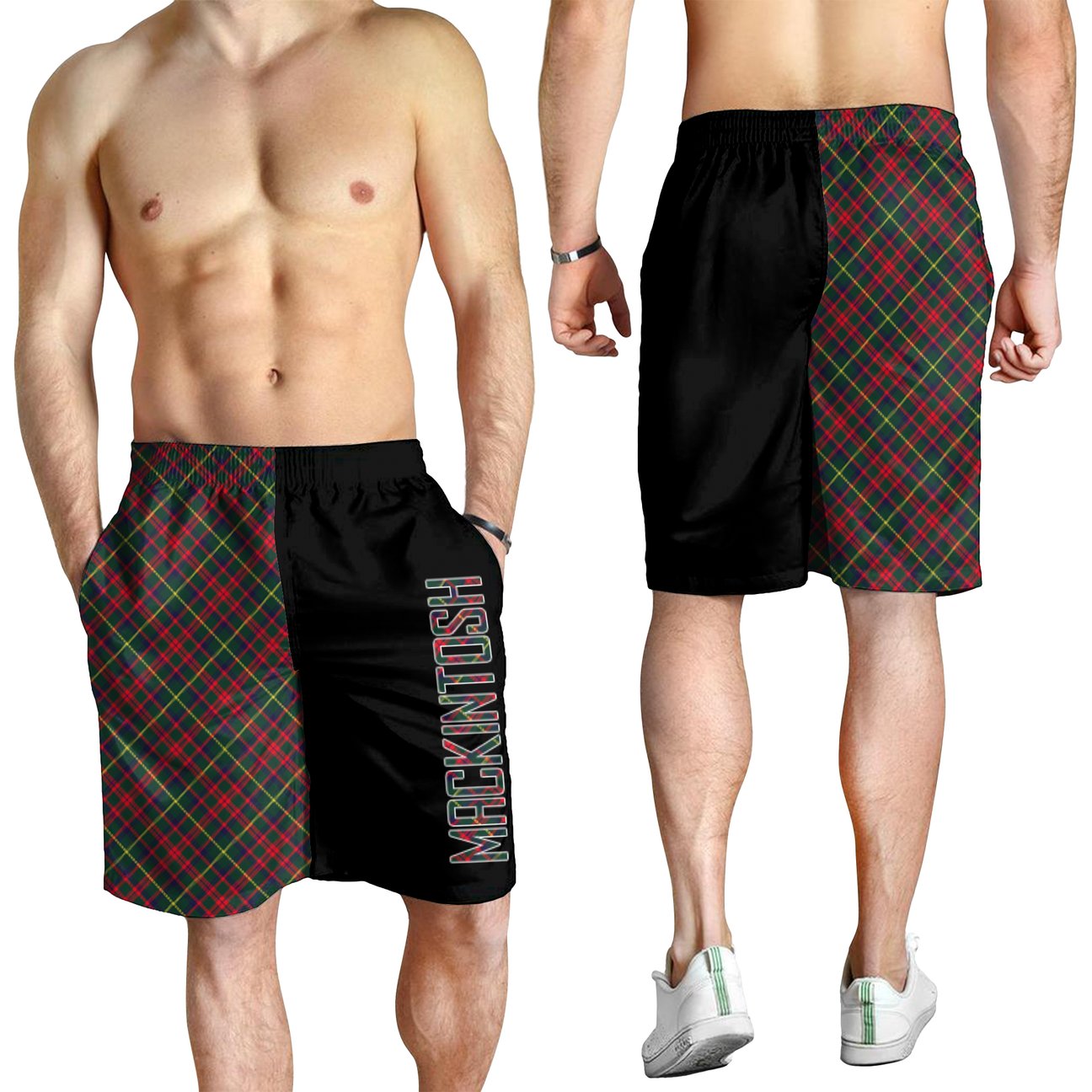 MacKintosh Hunting Modern Tartan Crest Men's Short - Cross Style