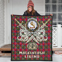 MacKintosh Modern Tartan Crest Legend Gold Royal Premium Quilt