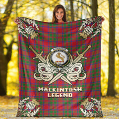 MacKintosh Modern Tartan Gold Courage Symbol Blanket