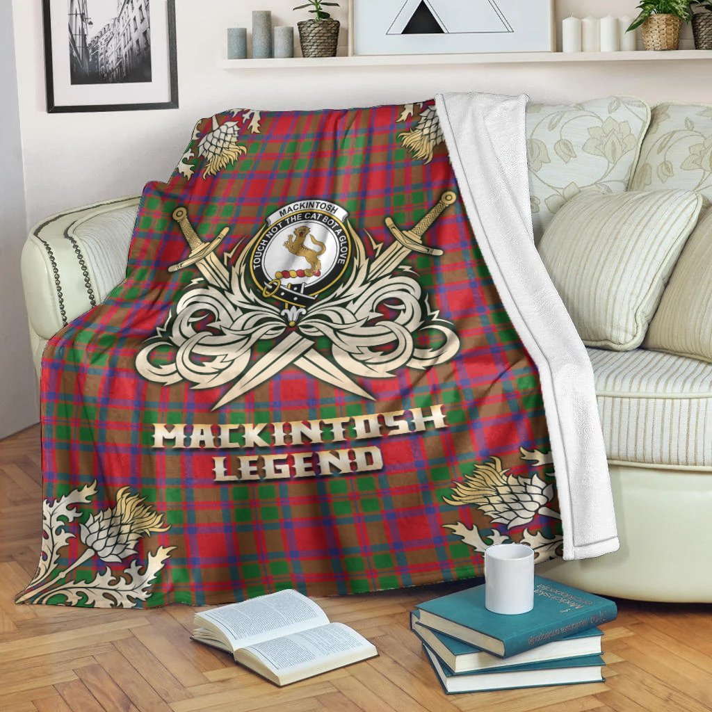 MacKintosh Modern Tartan Gold Courage Symbol Blanket