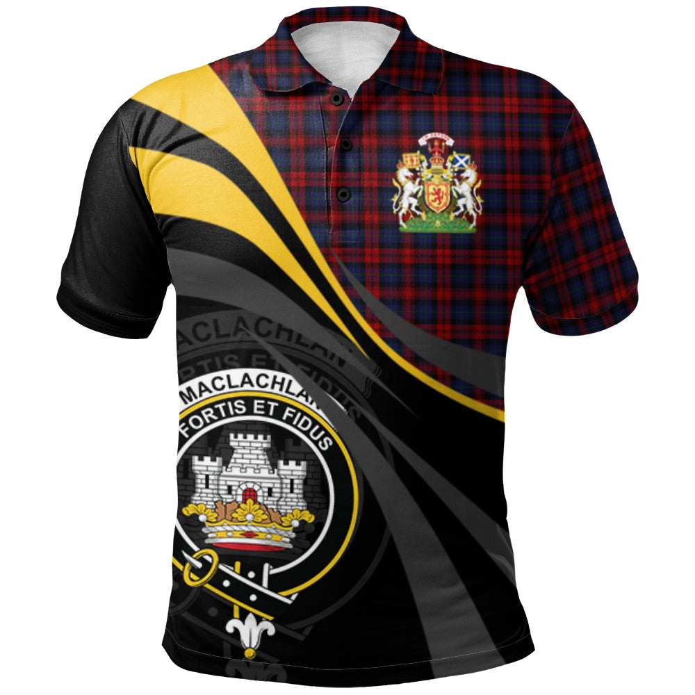 MacLachlan Tartan Polo Shirt - Royal Coat Of Arms Style