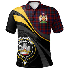 MacLachlan Tartan Polo Shirt - Royal Coat Of Arms Style