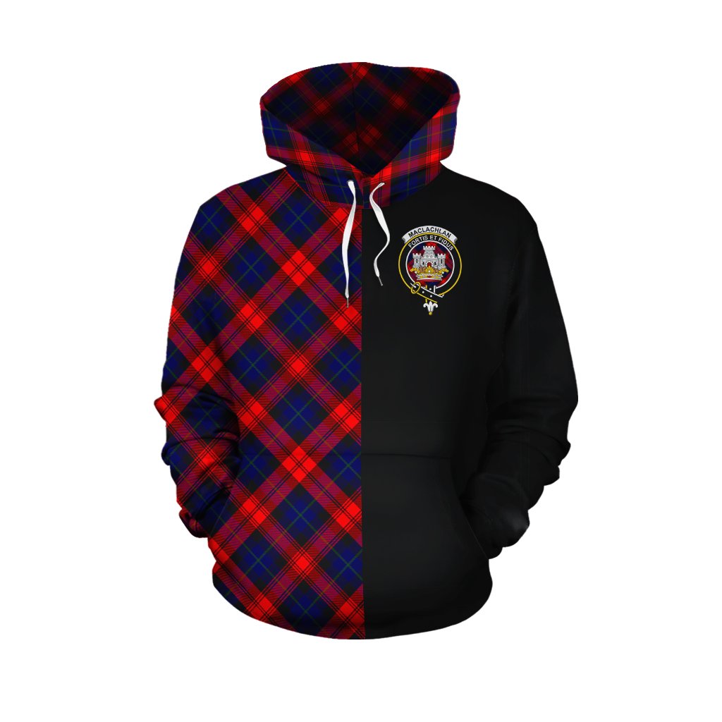 MacLachlan Modern Tartan Hoodie Half of Me - Cross Style