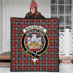 MacLachlan Weathered Tartan Crest Quilt