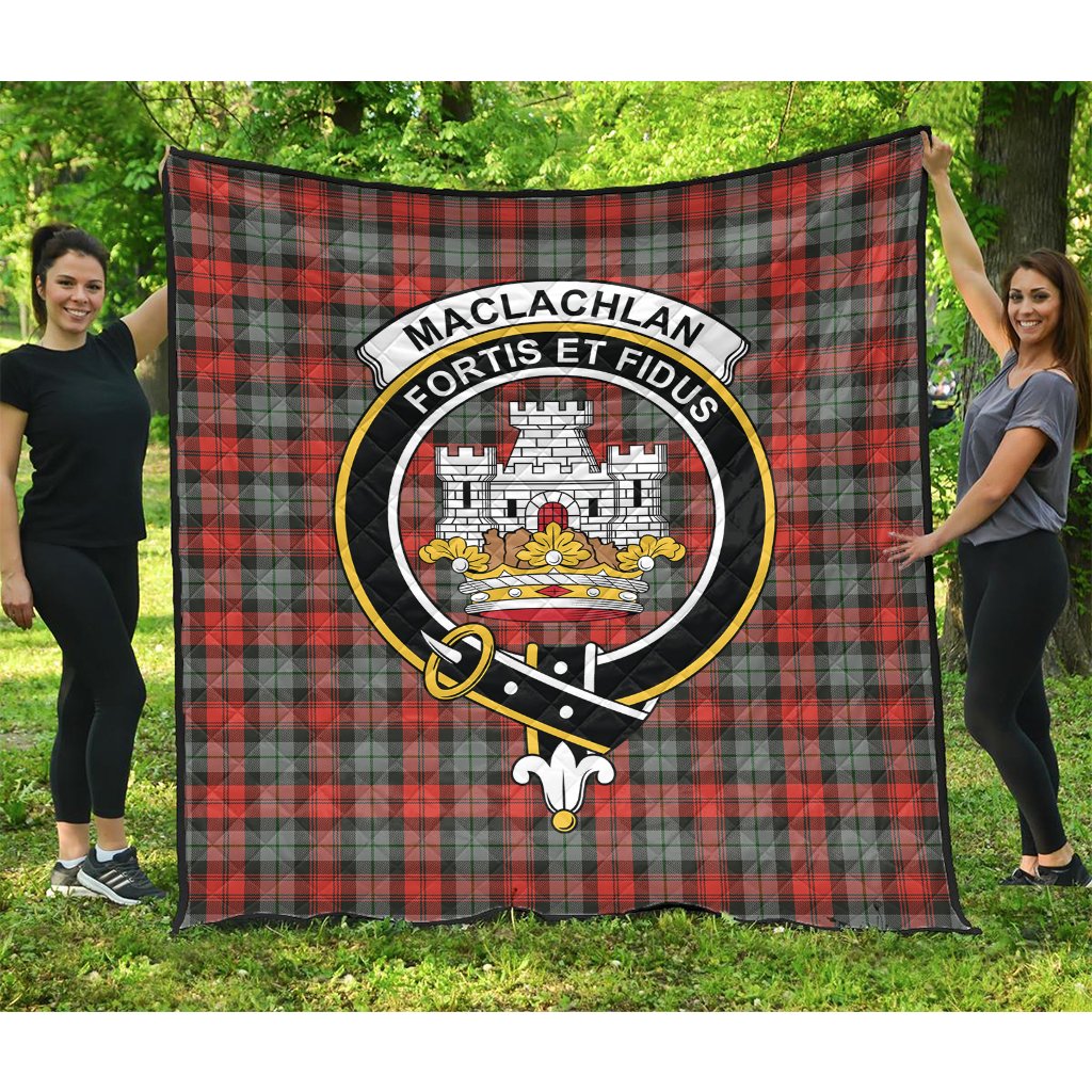 MacLachlan Weathered Tartan Crest Quilt